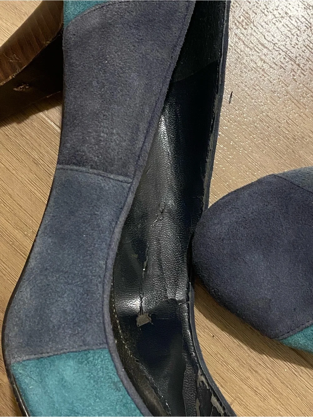 Bandolino Women’s Pump Shoes Suede Teal Navy Size 8